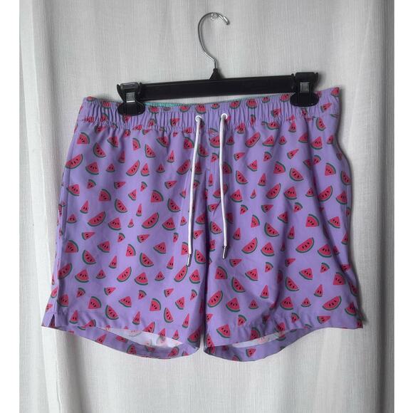Bonobos Purple Watermelon Print Short Swim Trunks Small - Picture 1 of 7
